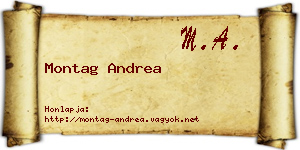 Montag Andrea névjegykártya