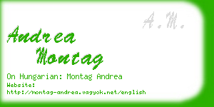 andrea montag business card